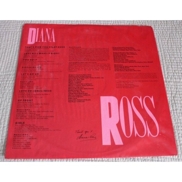 DIANA ROSS - Ross Vinyl LP R&B Pop RCA AFL1-4677 1983 - Picture 3 of 10